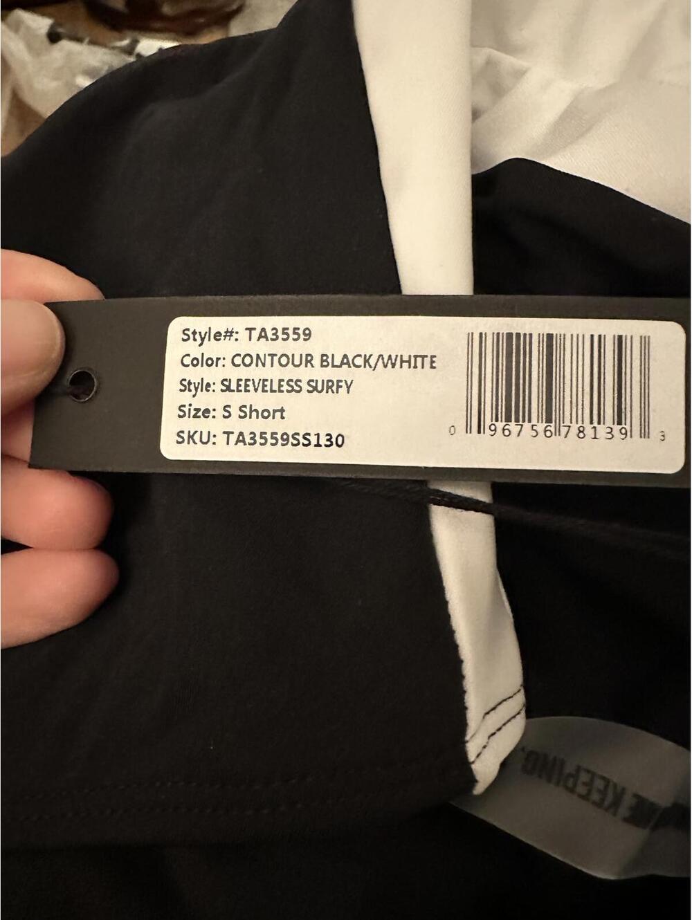 TA3 Surfy Contour Swimsuit S Short Black White NWT - Picture 5 of 6
